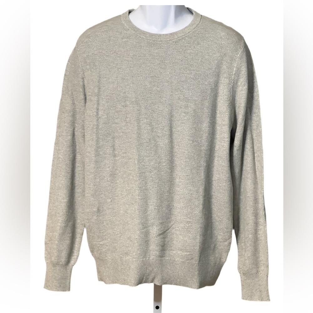 Goodfellow & Co Men's Light Gray Waffle Knit Long Sleeve Shirt